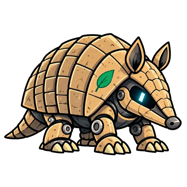 Armadillo Scout, a robot armadillo in hi-vis